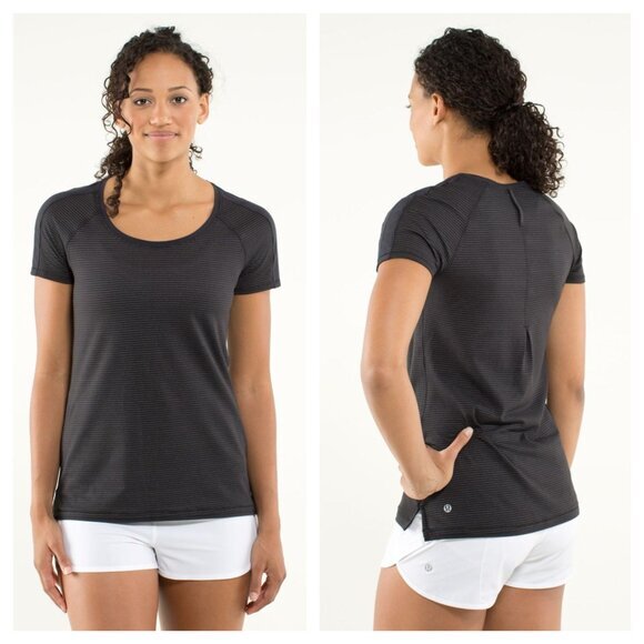 Lululemon Race Me Short Sleeve 8 Black - Picture 1 of 16